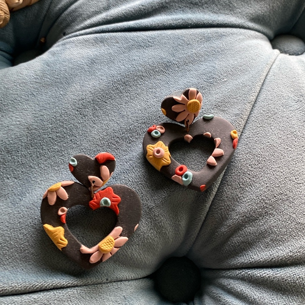 Brand New Custom Heart Earrings